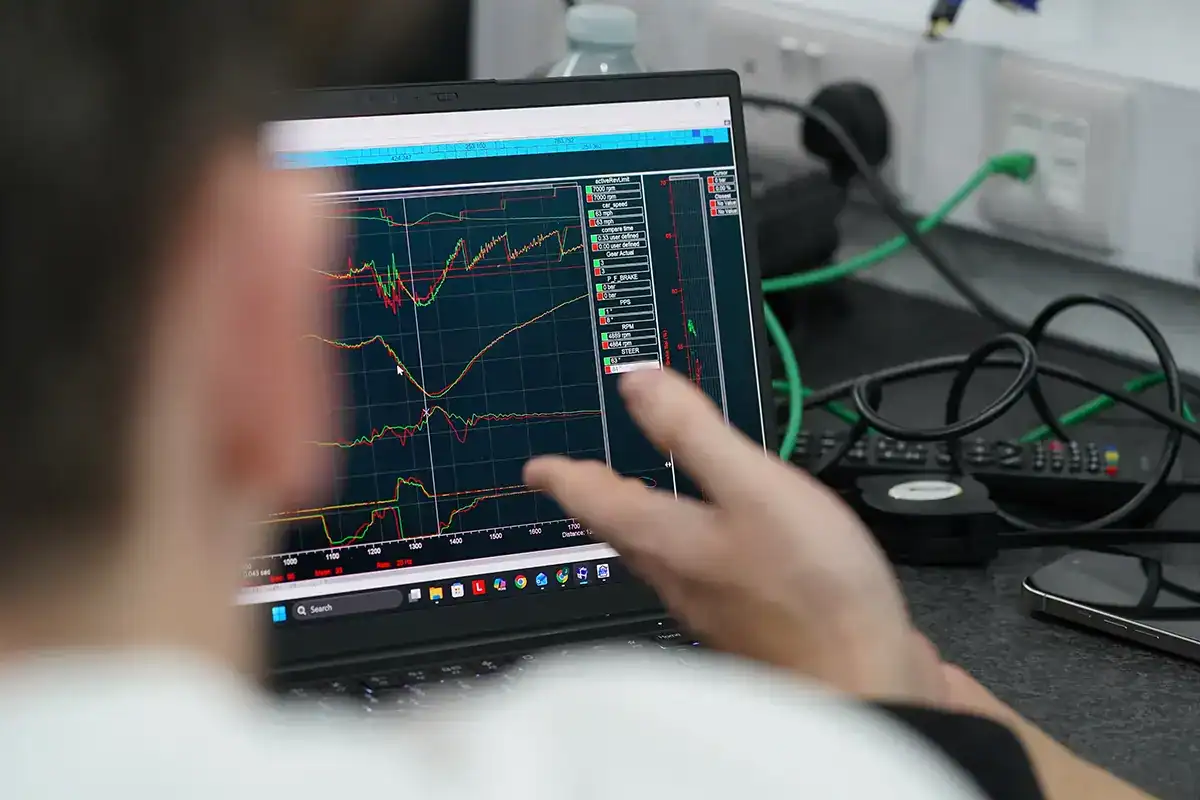 overlaying the race track data on screen with the drivers